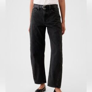 Gap black barrel jeans size 26 NWT